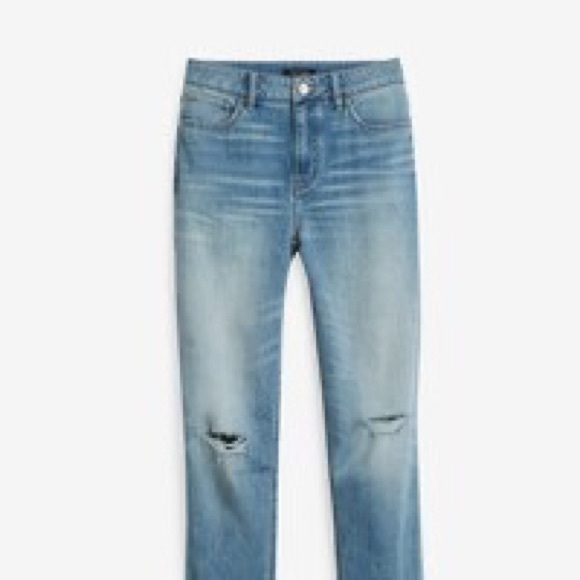 WHBM Destructed Boyfriend Capri Jeans - Picture 4 of 7